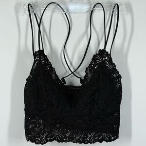 A10 -- PINK Victoria's Secret Black Lace Bralette Size Small